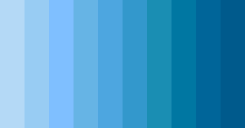 Color Palette Vertical Light Blue Swatches Steel Tone Gradient