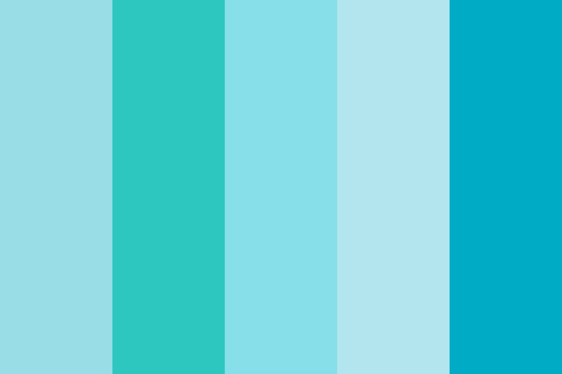 Color Palette Vertical Monochromatic Gradient Midnight To Pale Blue