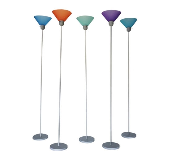 Colorful Dorm Room Floor Lamp Five Light Multicolor Shades Flexible