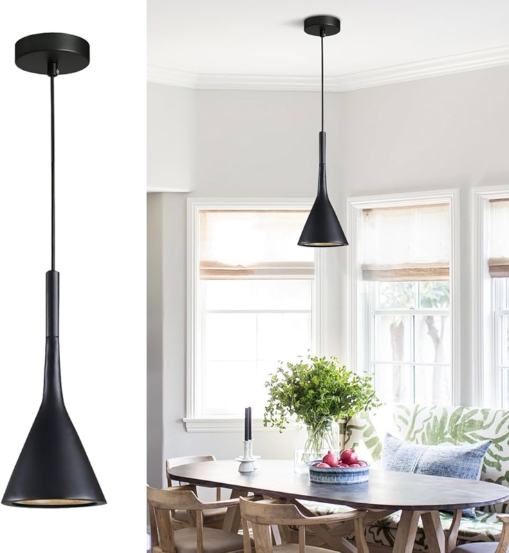 Cone Pendant Light Matte Finish with Gold Interior