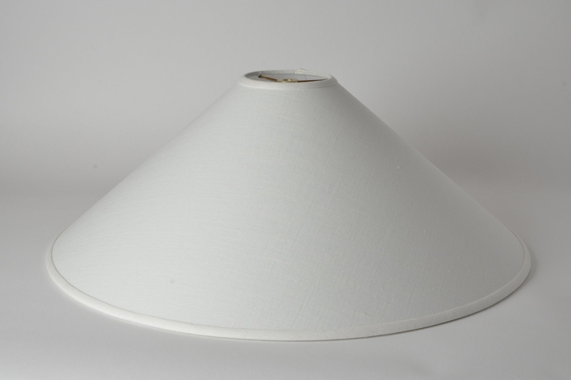 Coolie Lamp Shade, Extreme Wide Base Off-White Linen
