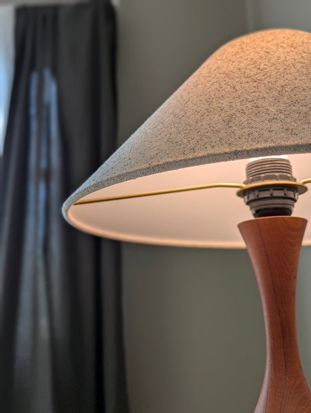 Coolie Lamp Shade in Minimalist Freckled Cotton Fabric