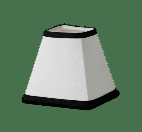 Cream Cotton Empire Lampshade with Contrast Black Trim