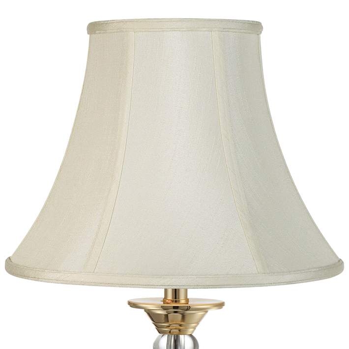 Cream Fabric Shade Replacement, Flared Bell Shape, Spider Fitter