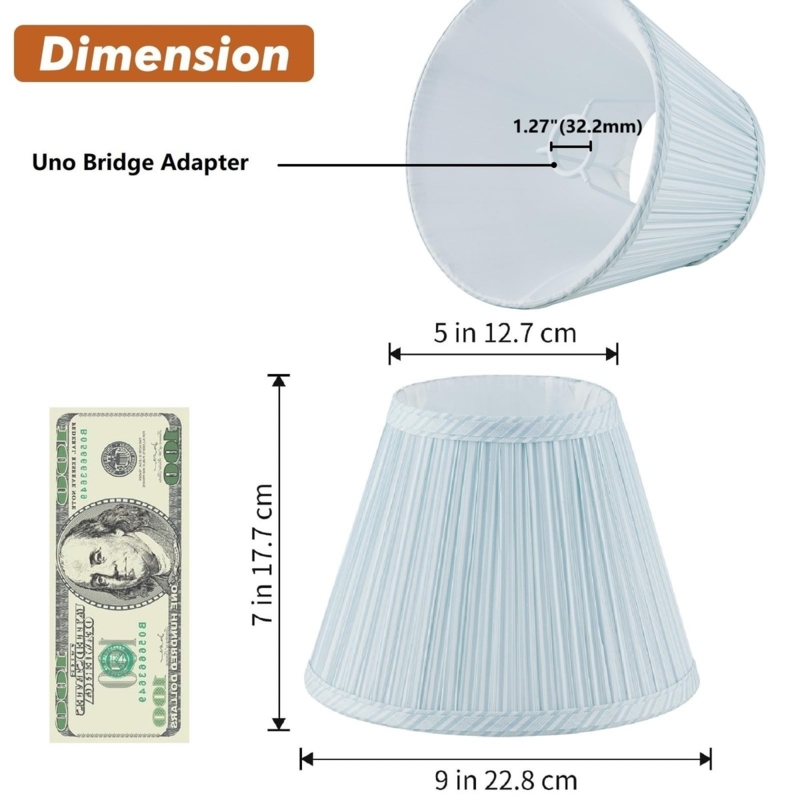 Cream Tapered Drum Lamp Shade Vertical Knife Pleating (58 chars)