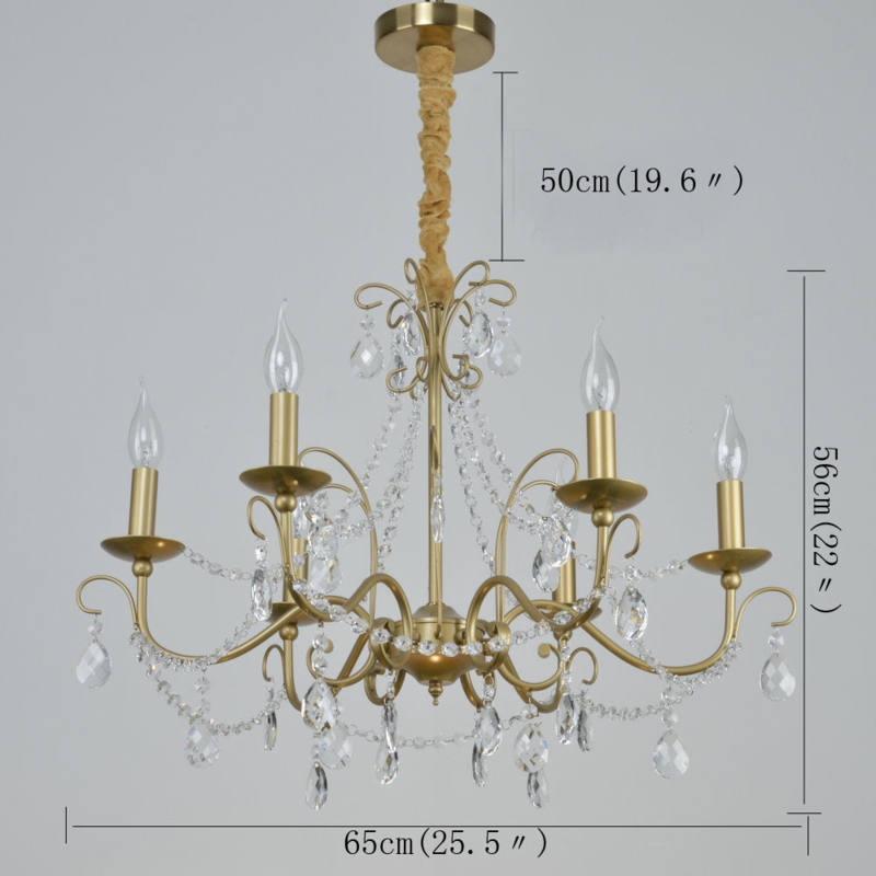 Crystal Draped Chandelier Fixture with Beaded Accents