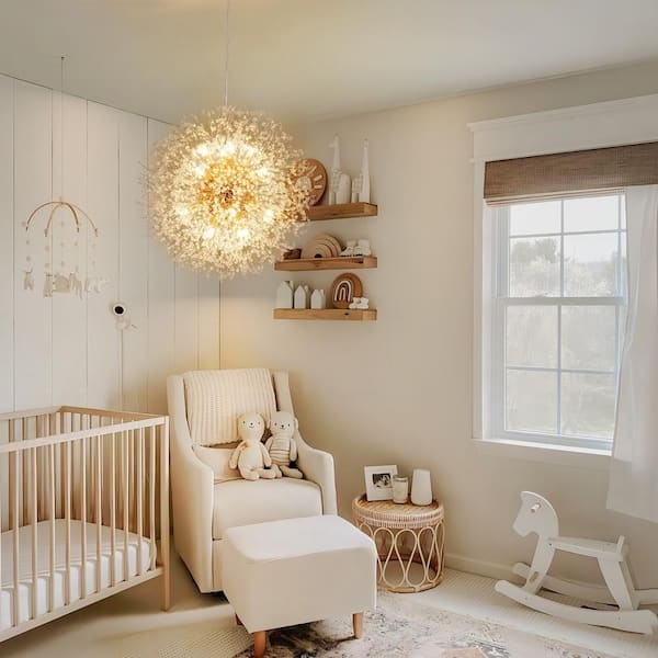 Crystal Sphere Chandelier Radial Stems Polished Finish Glam (69 characters)