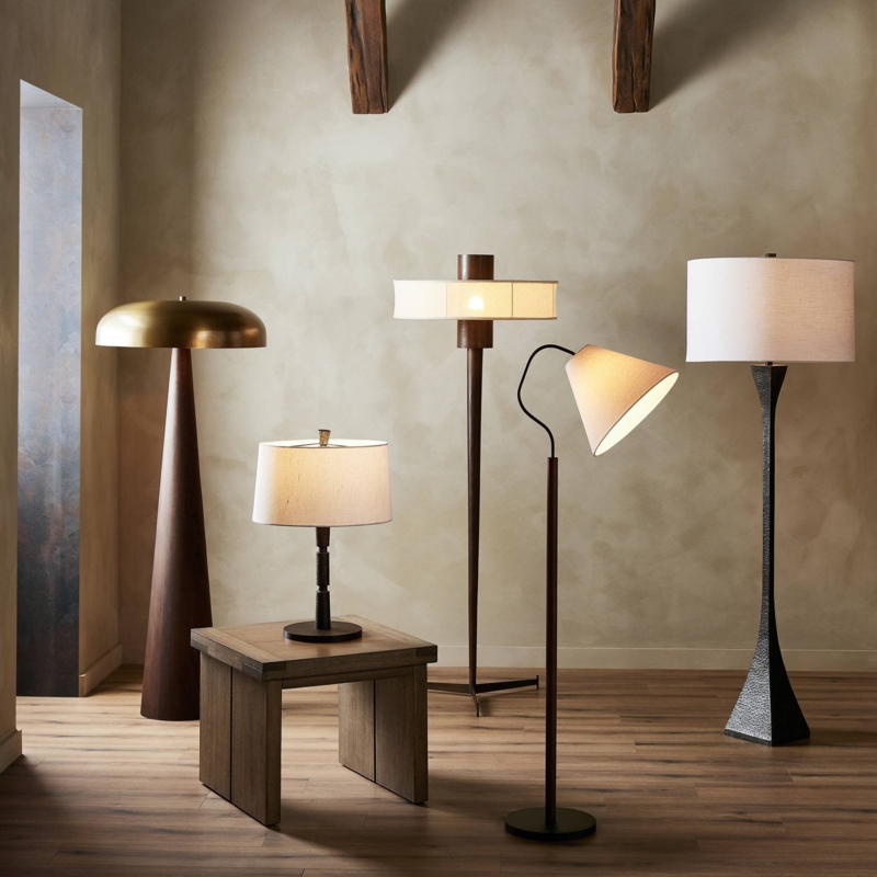 Curved Neck Reading Lamp with Slender Metal Profile