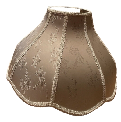 Damask Pattern Lamp Shade Victorian Style Scalloped Floral