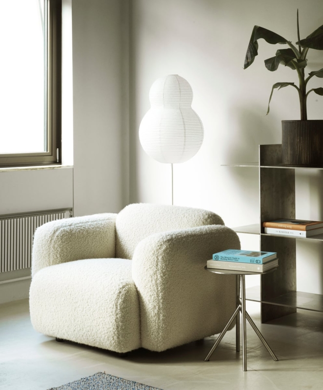 Designer Pleated Floor Lamp in Scandinavian Style