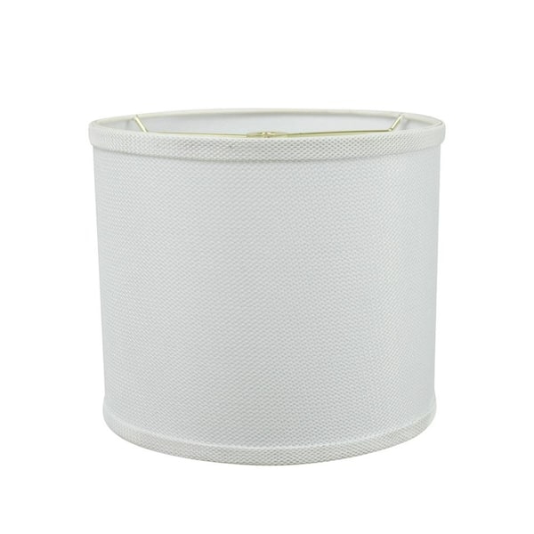 Drum Lamp Shade, Clean Fabric, Hardback Spider Fitter
