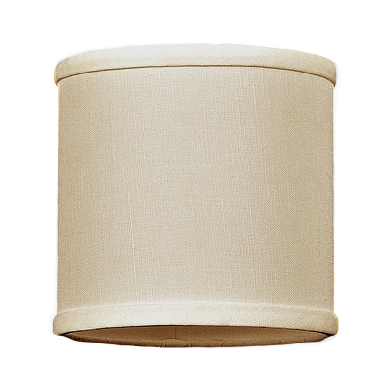 Drum Lamp Shade Cream Rolled Edges Matte Fabric Replacement