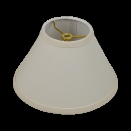 Drum Lamp Shade Ivory Linen Tapered Silhouette Washer Attachment