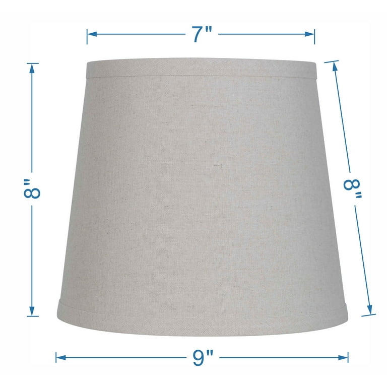 Drum Lamp Shade, Natural Beige Linen-Like Fabric, Spider Fitter, Transitional.