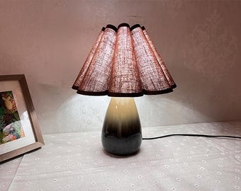 Drum Lampshade Woven Fibrous Texture Retro MCM