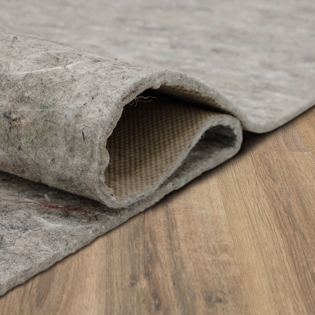 Dual Sided Rug Pad Grey Felt and Rubber Non-Slip Cushioning