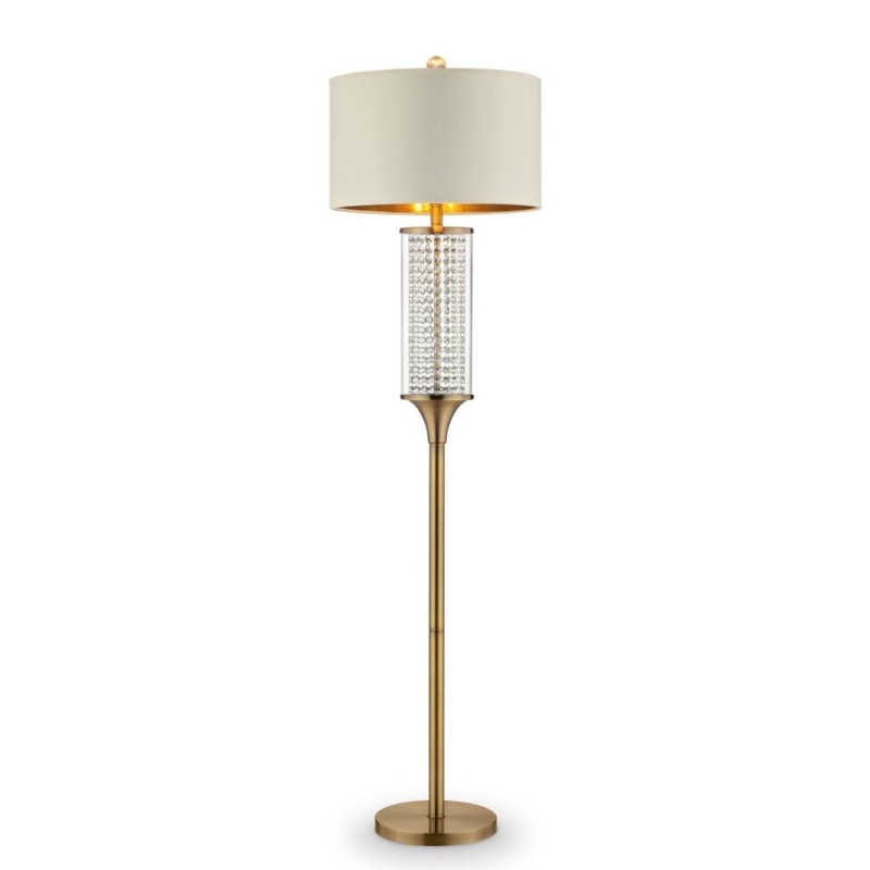 Elegant Brass Floor Lamp with Slim Gold Column