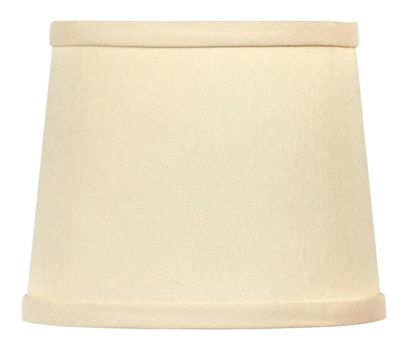 Elegant Eggshell Silk-Like Mini Drum Chandelier Shade