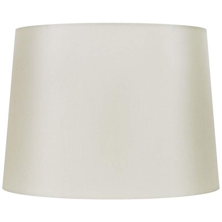 Elegant Eggshell Silk Oval Lamp Shade with Spider Fitter