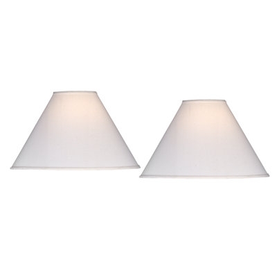 Empire Lamp Shade, Beige Linen-Like Fabric with Self-Trim Classic