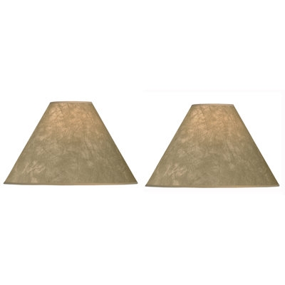Empire Lamp Shade, Dark Brown Leather-Like Pebbled Texture Rustic