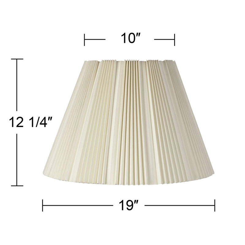 Empire Lamp Shade, Eggshell Fine Pleating, Linen-Like Fabric