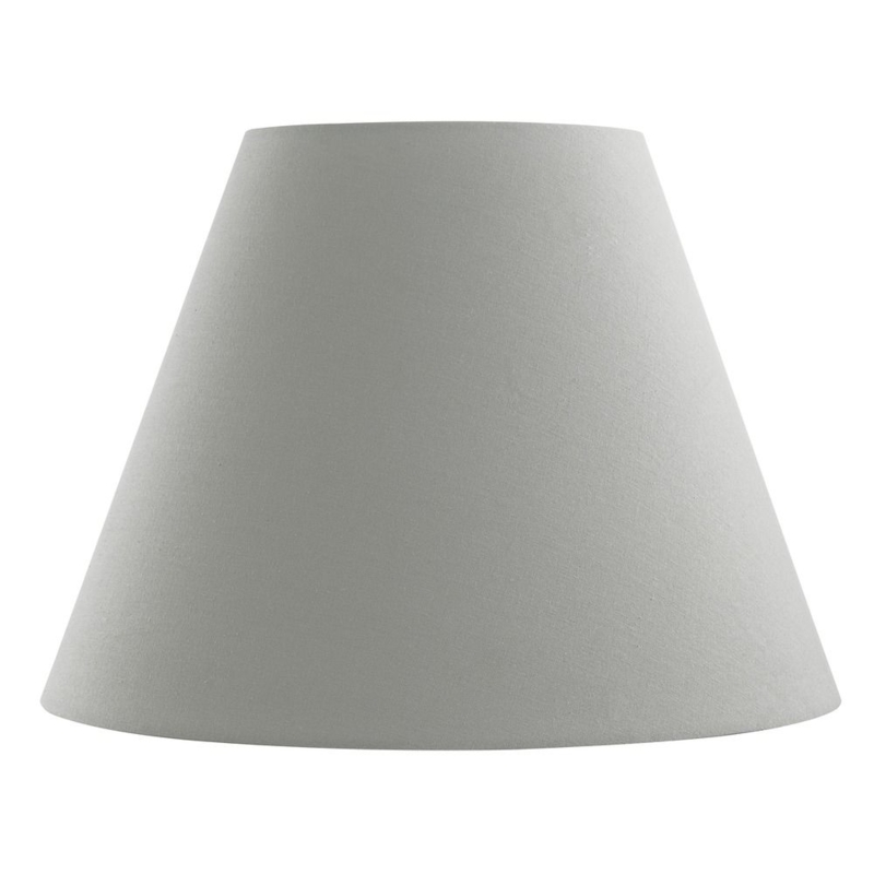 Empire Lamp Shade in Heathered Gray Linen with Spider Assembly