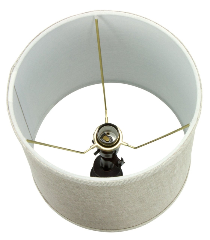 Empire Lamp Shade Linen Like Texture Tapered Silhouette (60 chars)