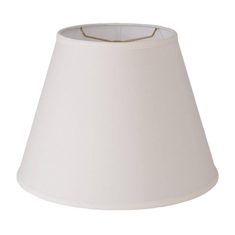 Empire Lamp Shade, Linen Texture, Sloped Sides, Natural Finish, Spider Fitter