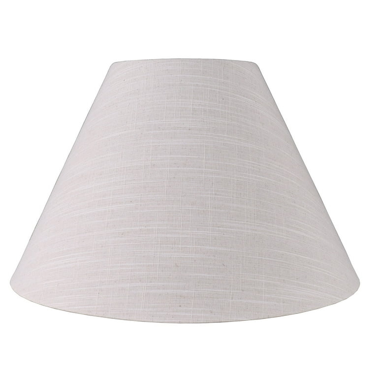 Empire Lamp Shade, Neutral Taupe Fabric, Tapered Silhouette, Woven Texture