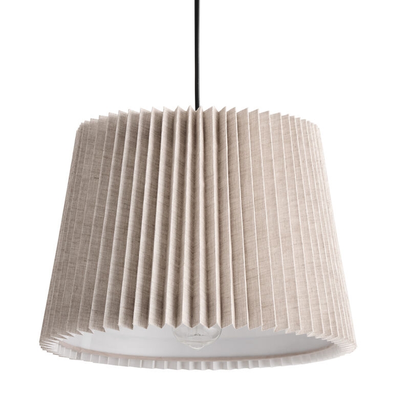 Empire Lamp Shade, Pleated Surface Tapered Classic Fabric Upgrade