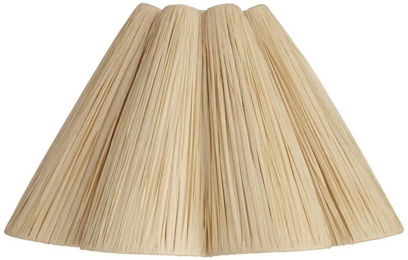 Empire Lamp Shade Textured Wave Pattern Paper Farmhouse Style
