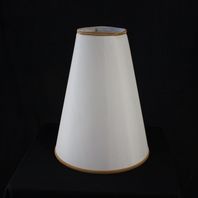 Empire Lamp Shade, Traditional Style, Ornate Gold Trim Details, Fabric