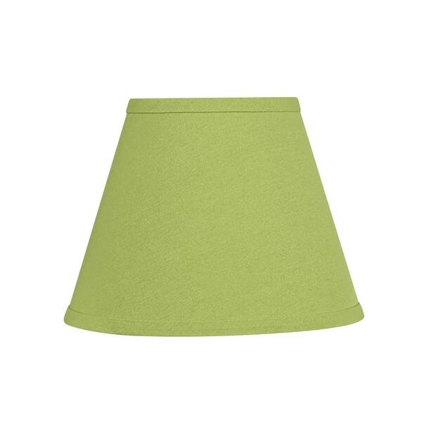 Empire Lamp Shade, Vibrant Lime Green, Vertical Ribbed Texture, Modern Style.