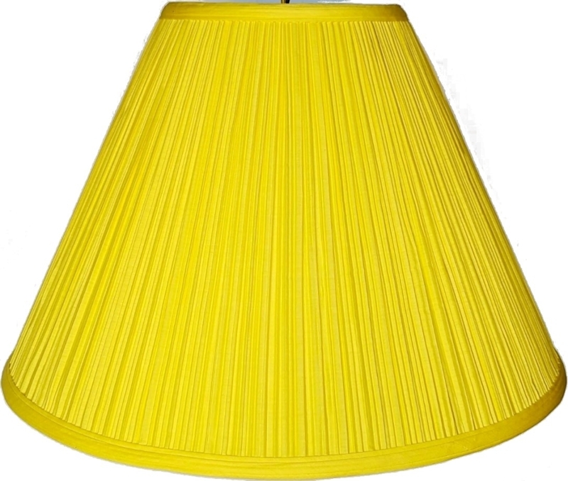 Empire Lamp Shade Vibrant Yellow Knife Pleats Traditional