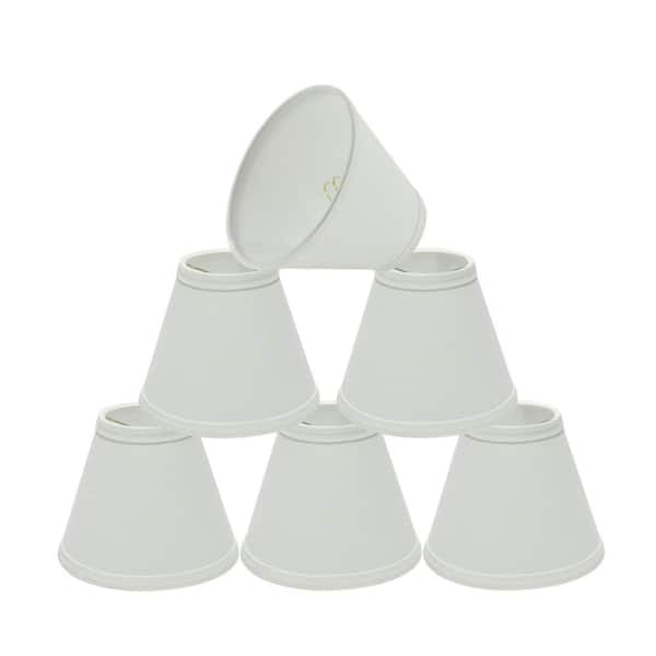 Empire Lamp Shade White Linen Texture Hardback Frame Classic