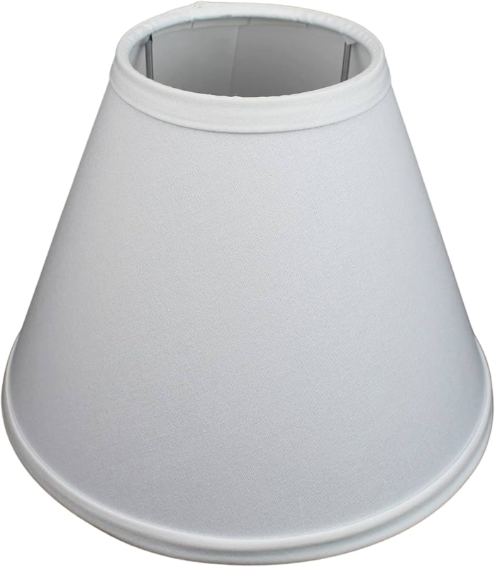 Empire Lamp Shade with Uno Fitter, Linen-Like Tapered Silhouette, Traditional.