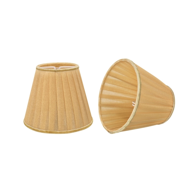 Empire Lamp Shades Pleated Texture Cream Set of Six Traditional
