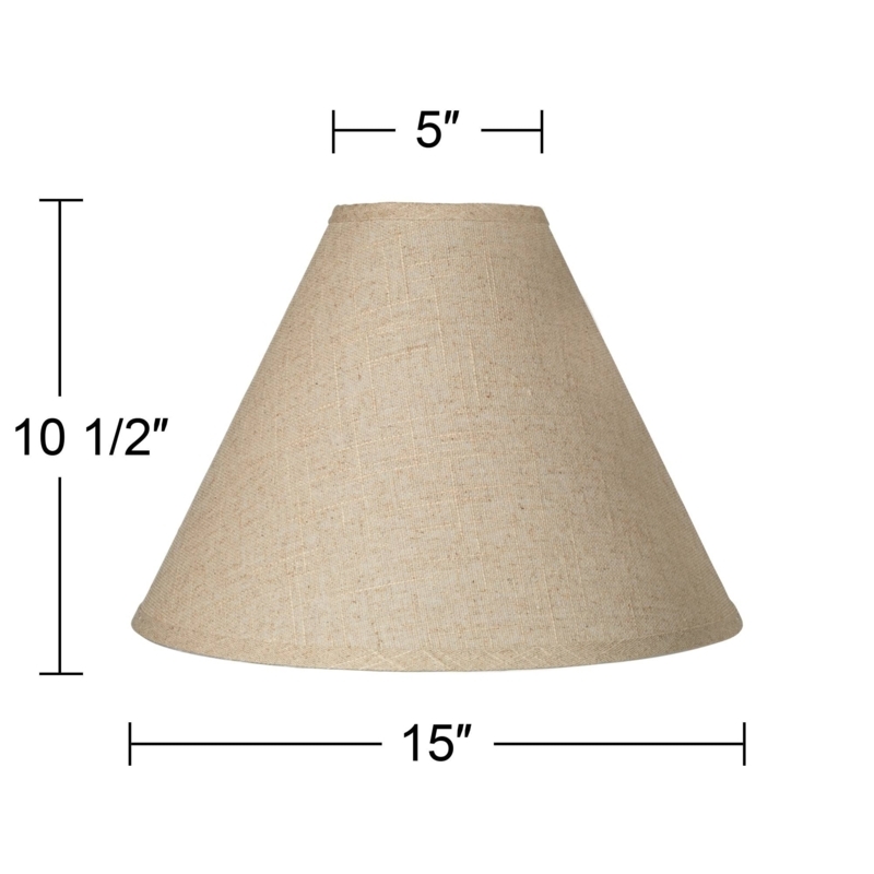 Empire Lampshade, Fine Burlap Weave, Natural Beige, Includes Hardware