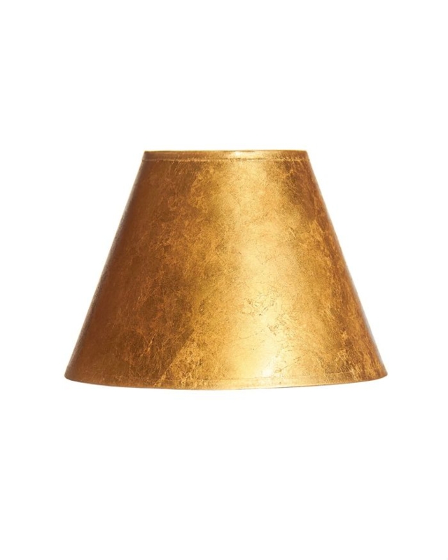 Empire Lampshade Gold Leaf Finish Metallic Crinkled Texture Glam