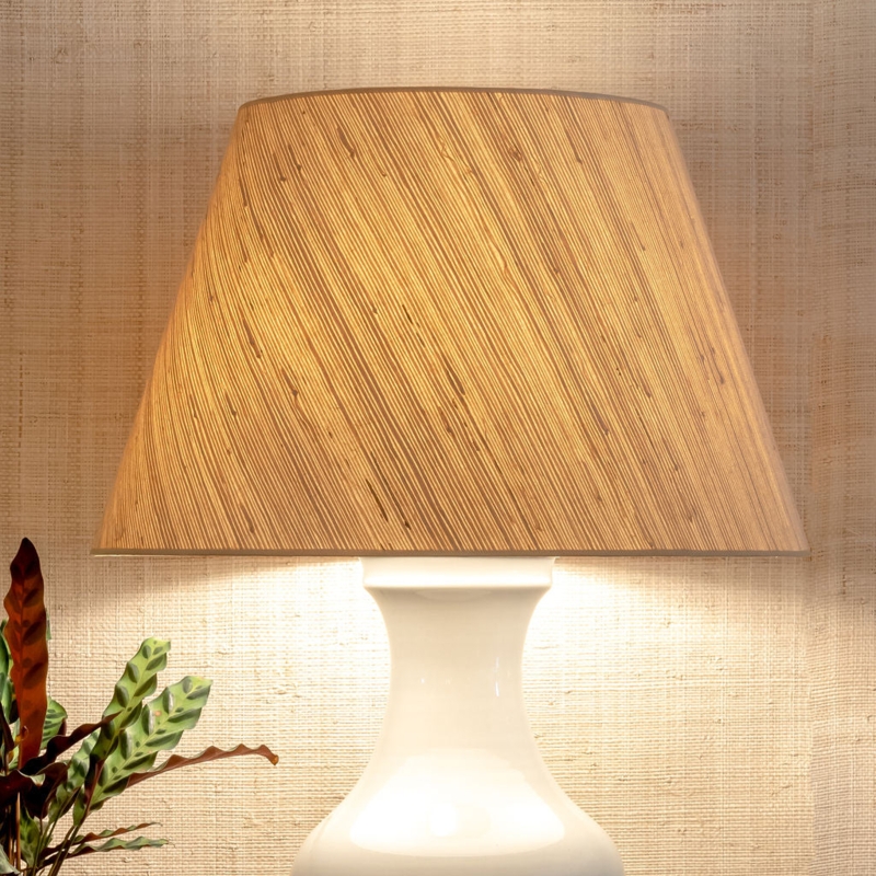 Empire Lampshade Natural Woven Grasscloth Texture Coastal Style