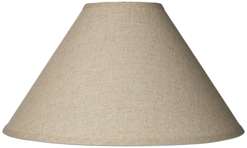Empire Lampshade, Rustic Burlap Texture, Large Tan Fabric, Farmhouse Style