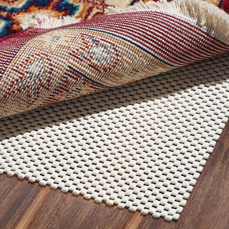 Extra Thick Rug Pad Breathable Waffle Grid Gripper for Area Rugs