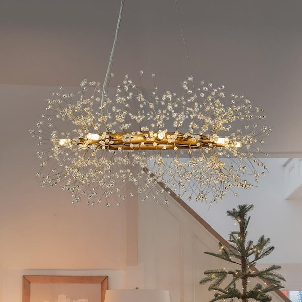 Firework Chandelier Gold Burst Design Crystal Bead Tips