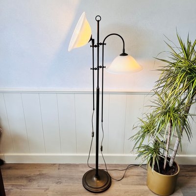 Floor Lamp 70s Vintage Three Light Design Polished Chrome Finish