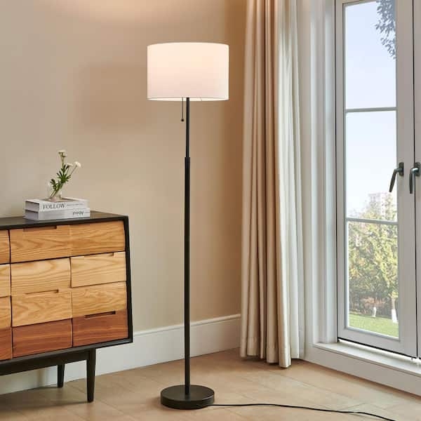 Floor Lamp Adjustable Swing Arm Pull Chain Switch Industrial