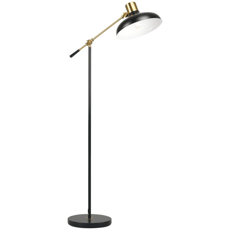 Floor Lamp Balance Arm Matte Black Finish with Adjustable Dome Head