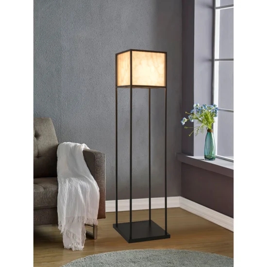 Floor Lamp Boxy Silhouette Square Shade Dual Purpose Minimalist