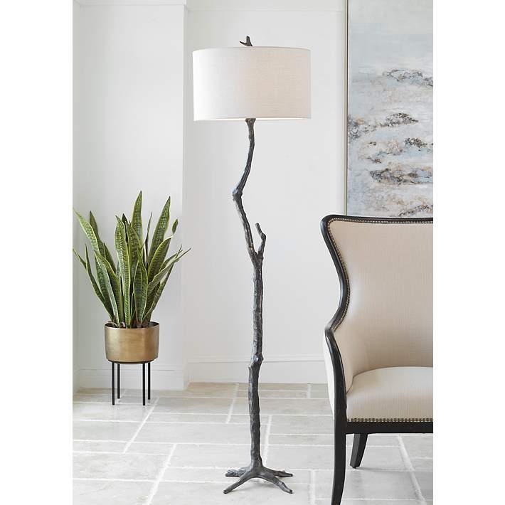 Floor Lamp Branch Style Base, Tripod Legs Sculptural