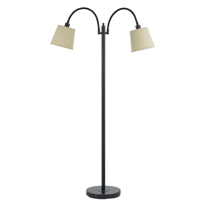 Floor Lamp Bronze Square Shade Pull Chains Classic Vignette